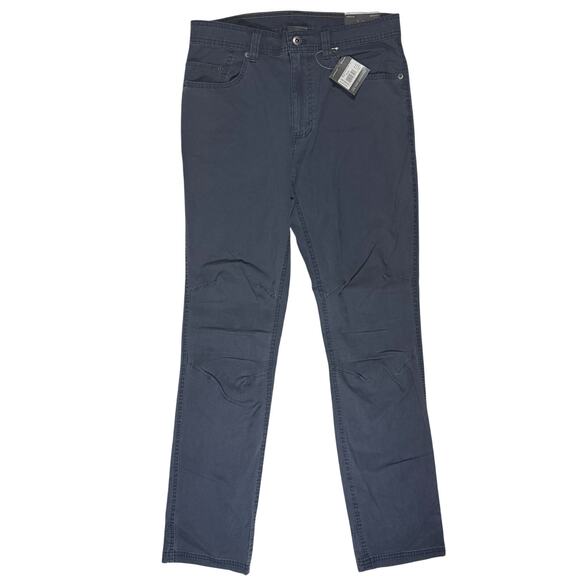 Eddie Bauer Men’s Slim Straight Flex Diamond Dobby Pants 30x32 Blue - Picture 2 of 8